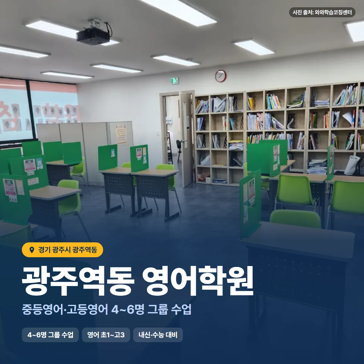 광주역동 영어학원 수업 모습