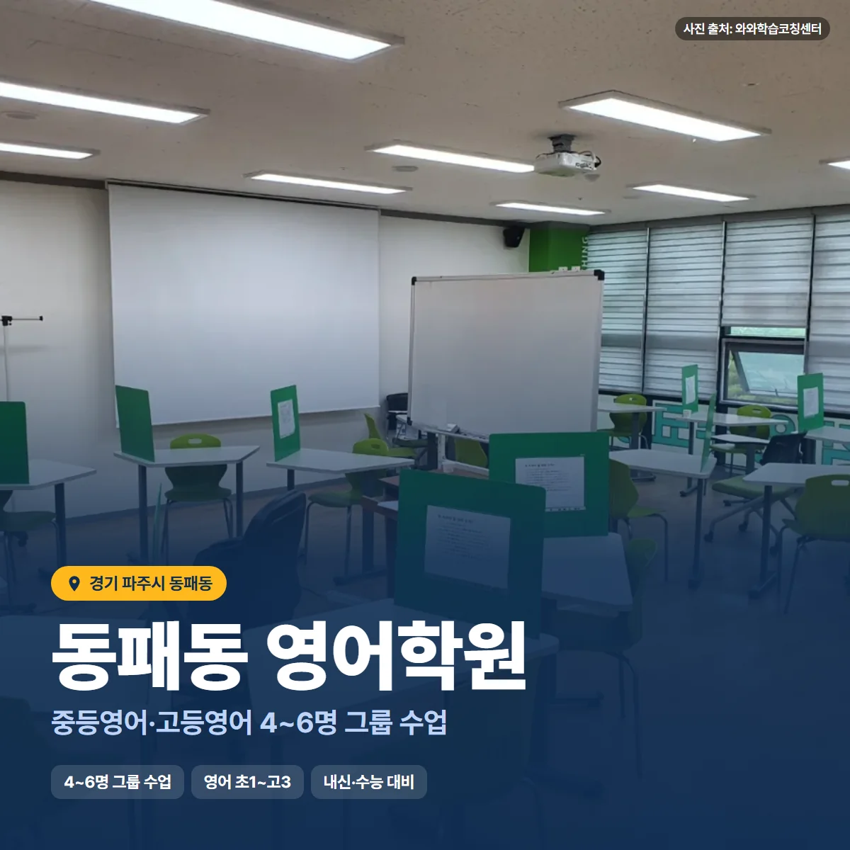 동패동 영어학원 수업 모습