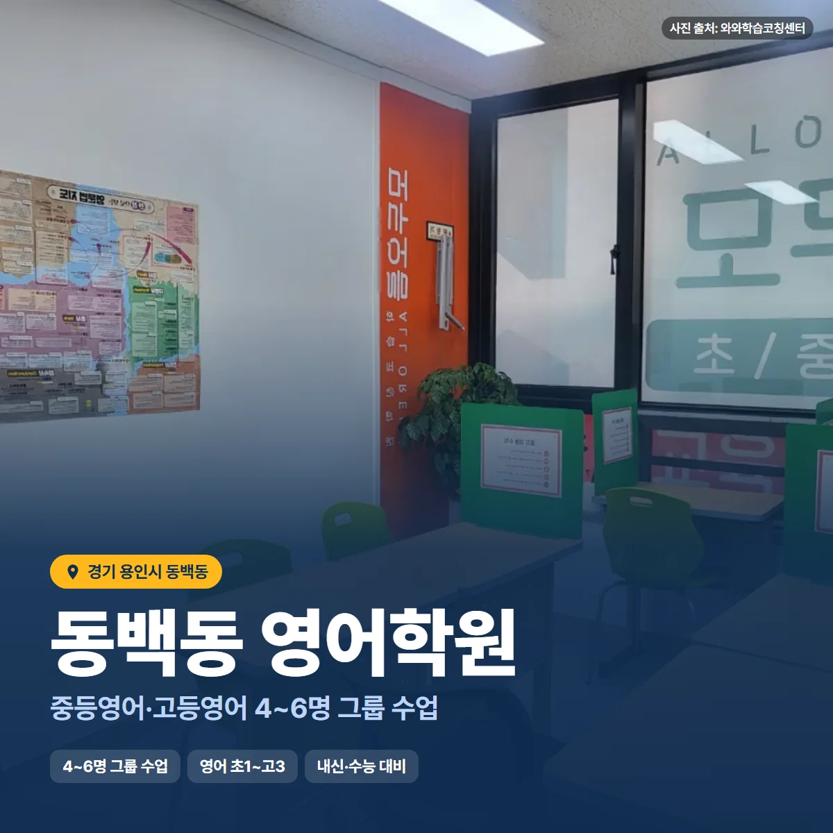 동백동 영어학원 수업 모습